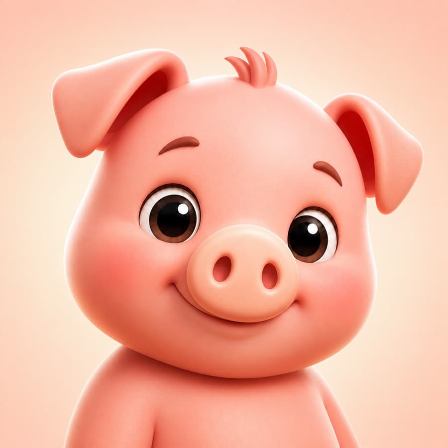 Pocket Piggy smiling