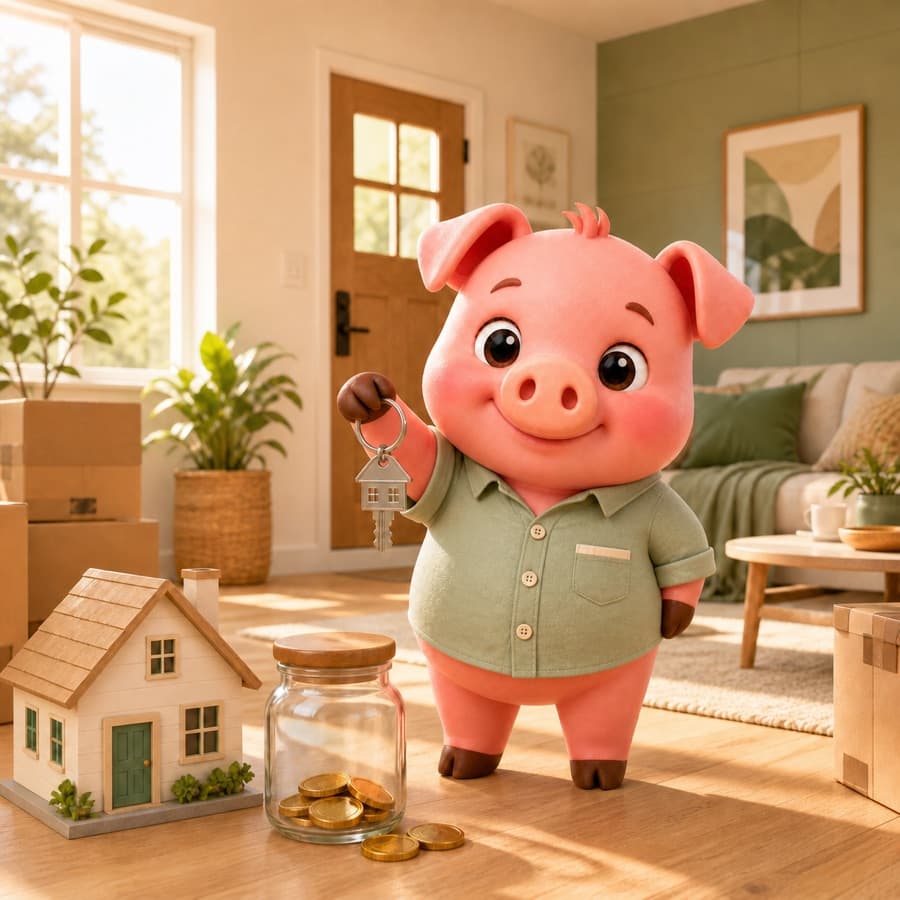 Home savings goal scene